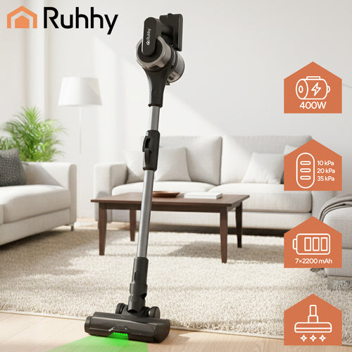 Cordless Upright Vacuum Cleaner, 400W, 52 Min Runtime