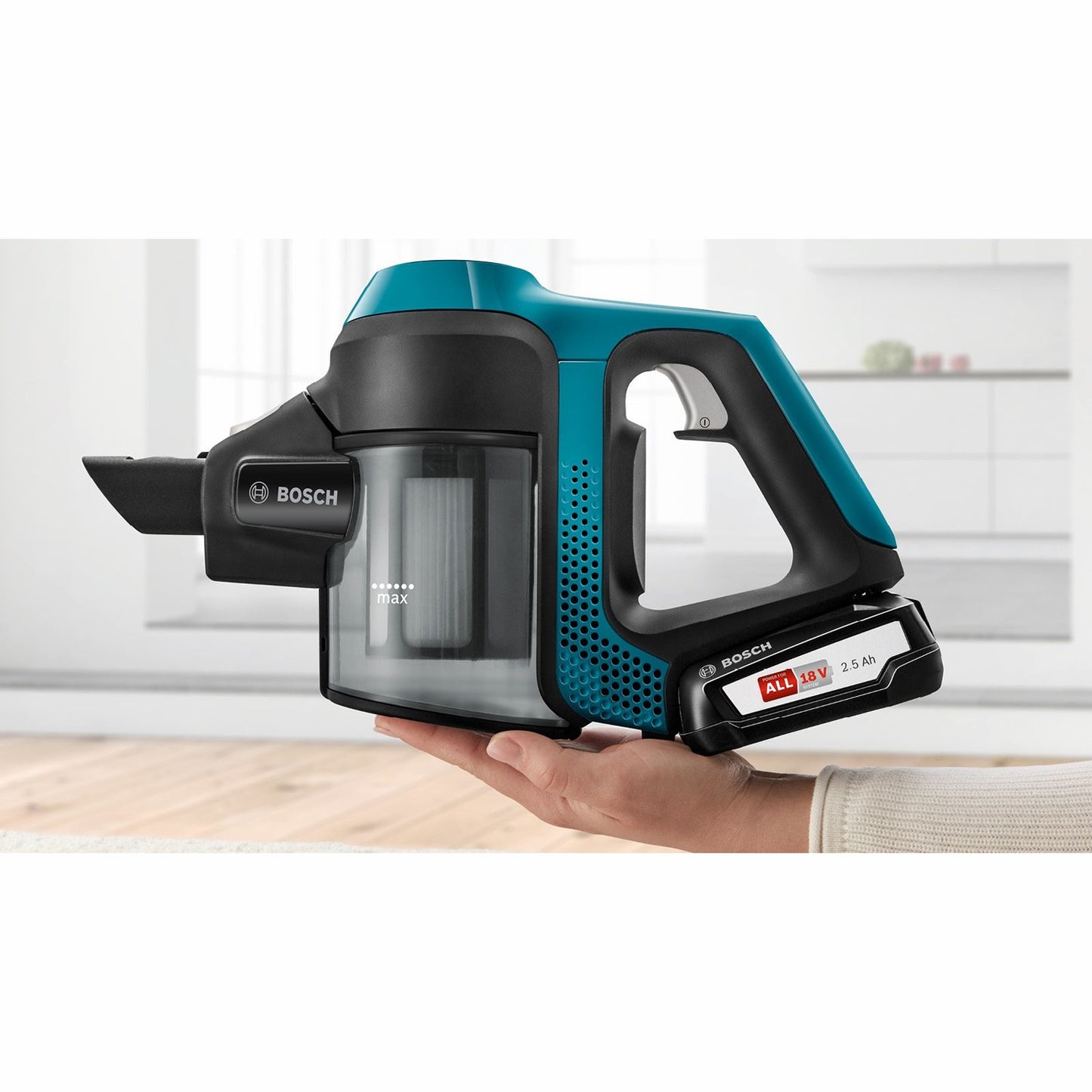 Cordless Vacuum Cleaner, Compact 18V, Interchangeable Battery