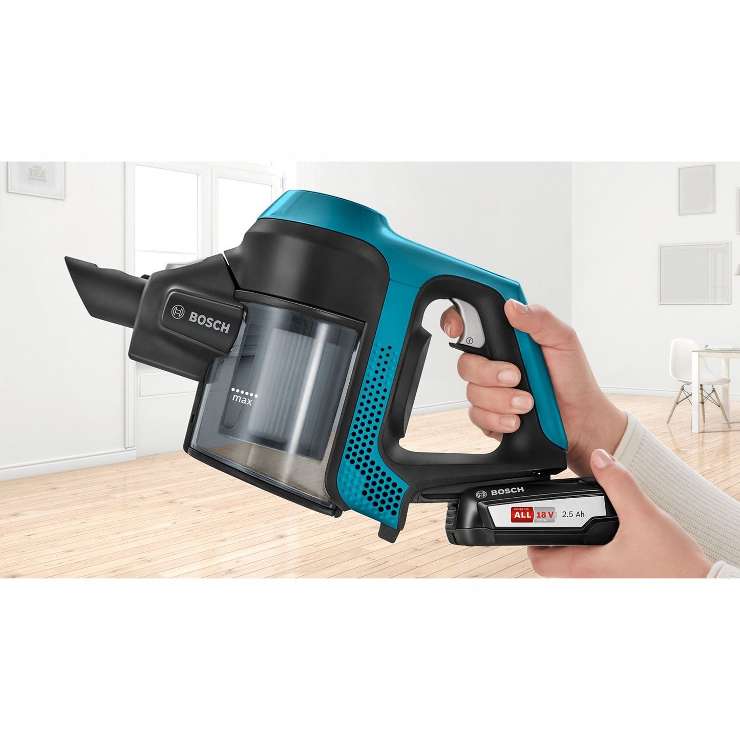 Cordless Vacuum Cleaner, Compact 18V, Interchangeable Battery