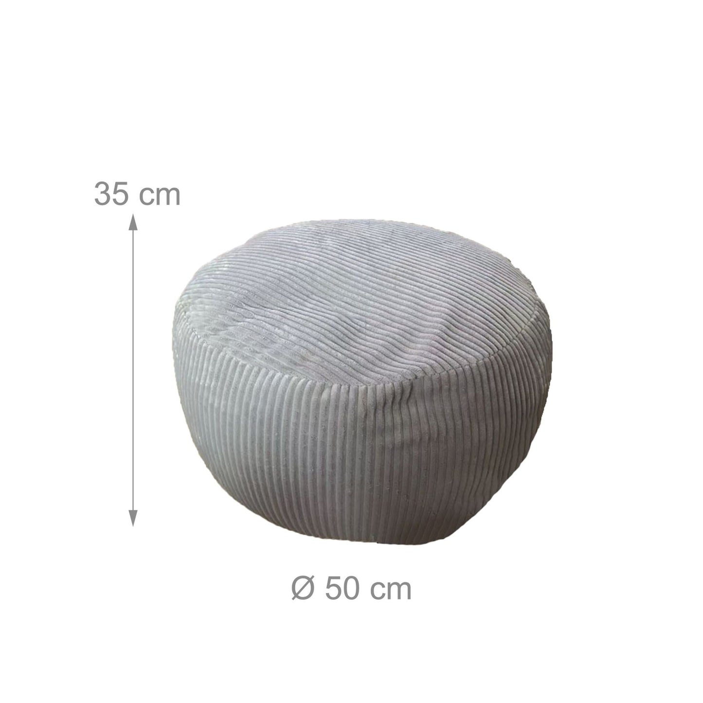 Corduroy Pouf – Round Floor Cushion, Boho Style