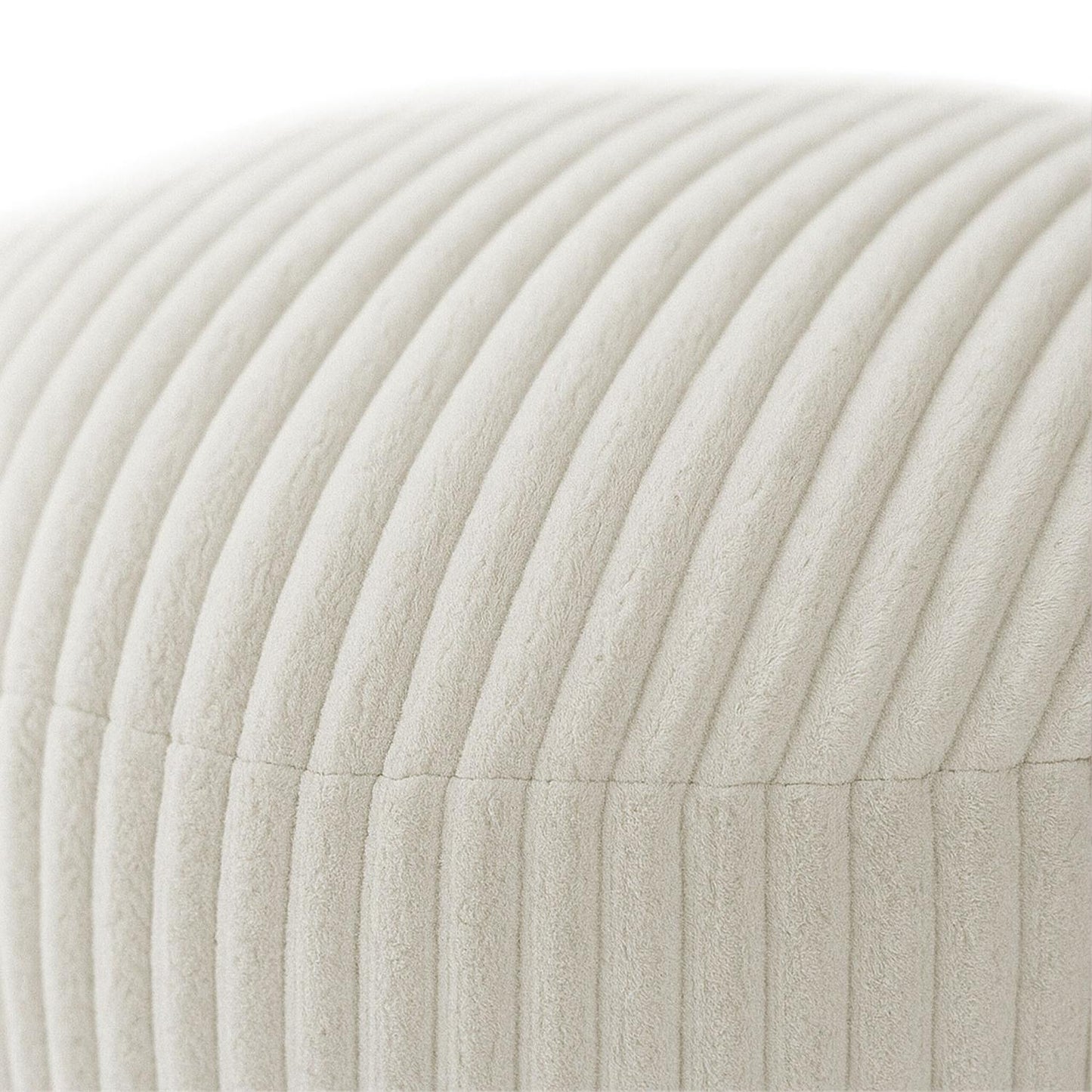 Corduroy Pouf – Round Floor Cushion, Soft Cover