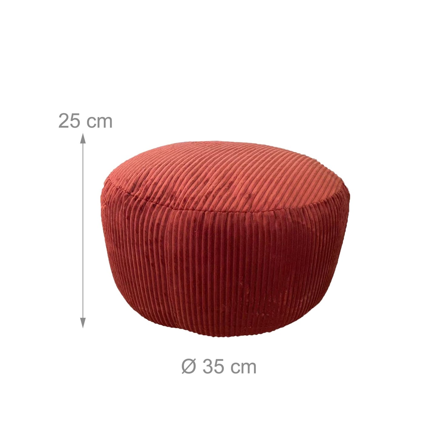 Corduroy Pouf – Round Floor Cushion, Soft & Versatile