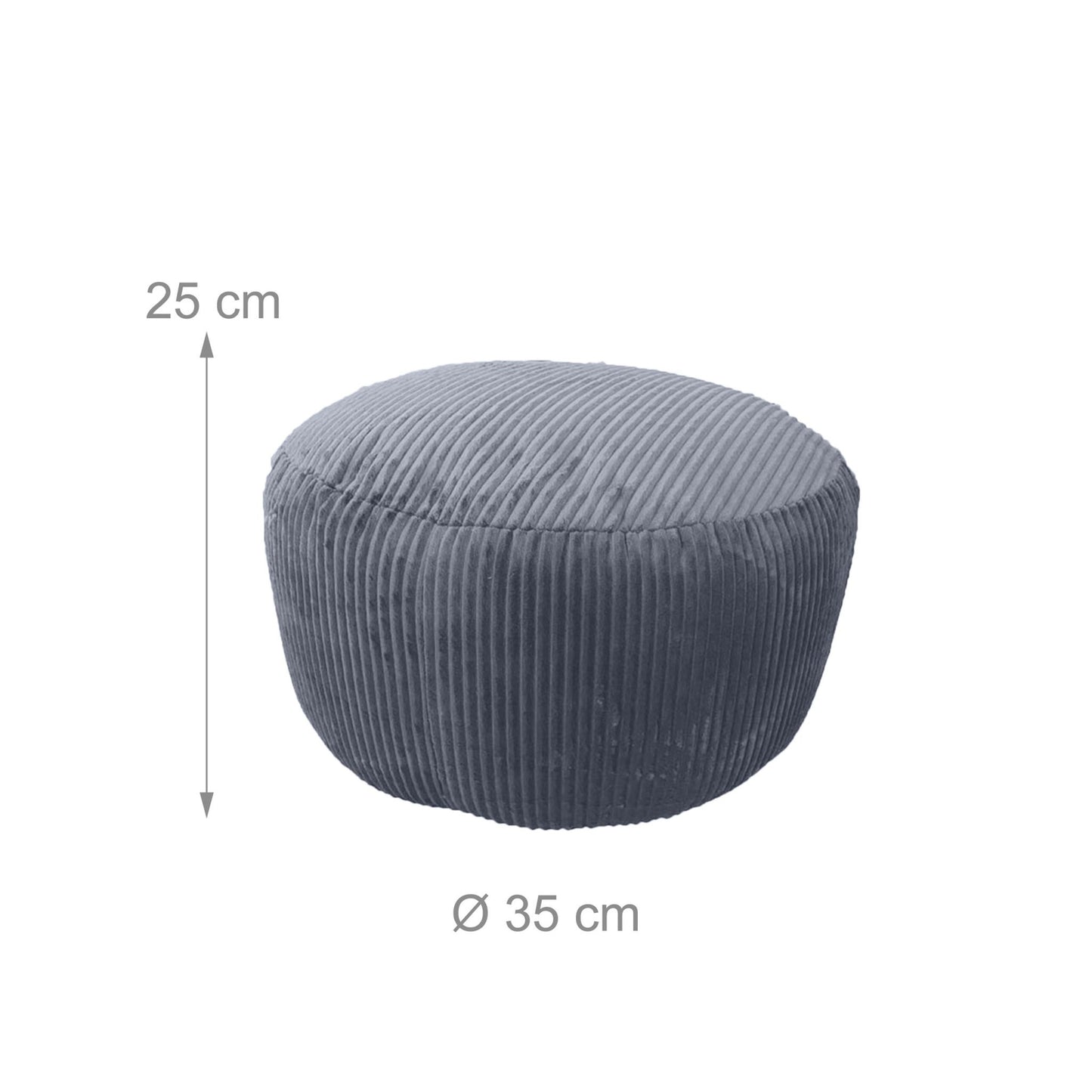 Corduroy Pouf – Round Floor Cushion, Soft & Versatile