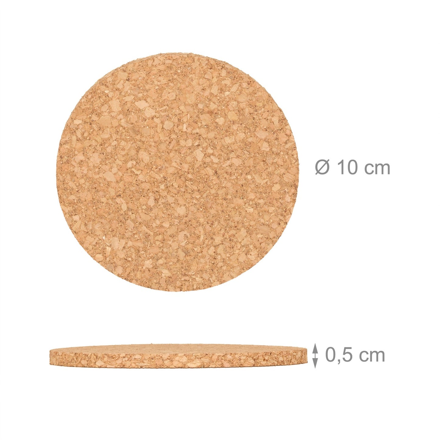 Cork coasters with holders 16-pack