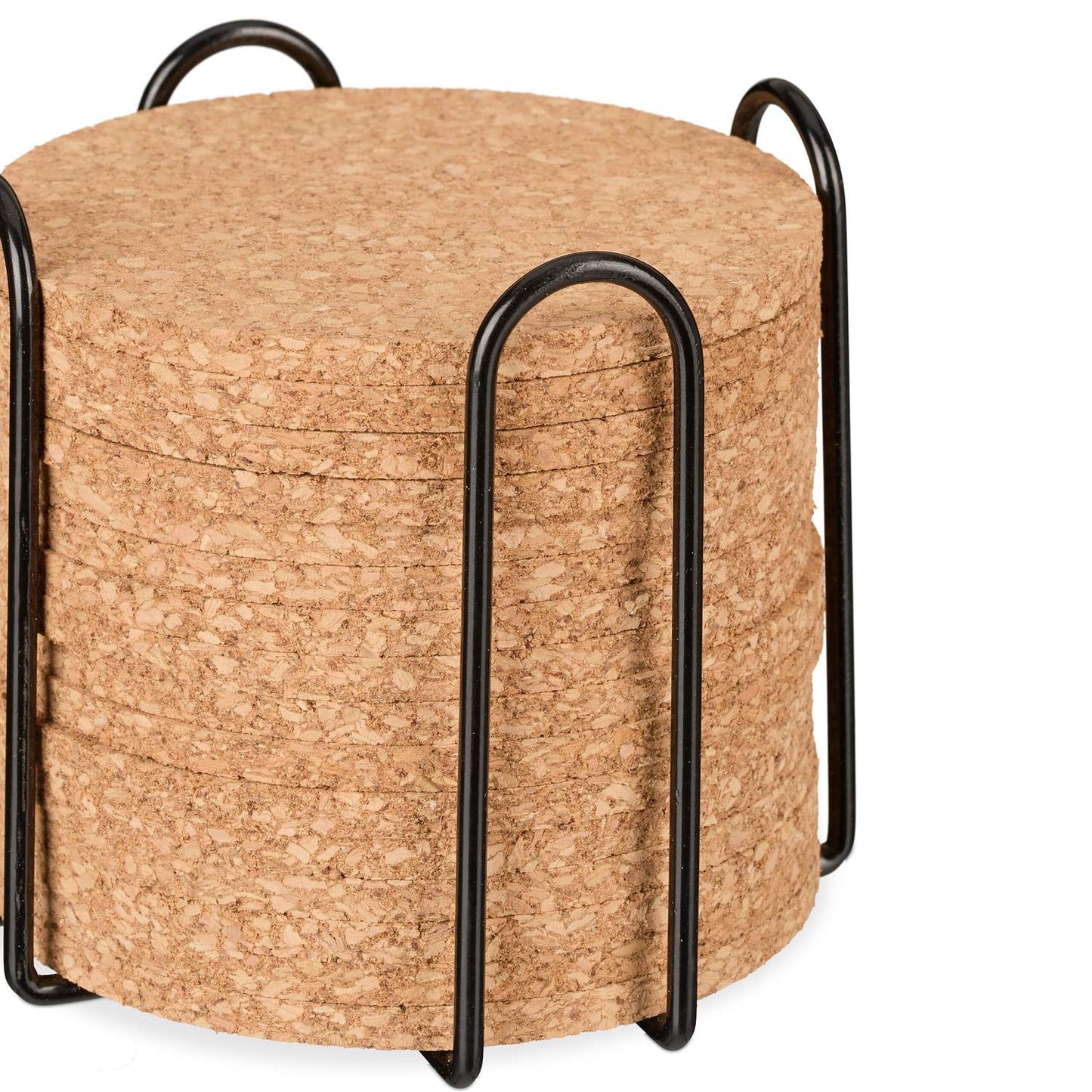 Cork coasters with holders 16-pack