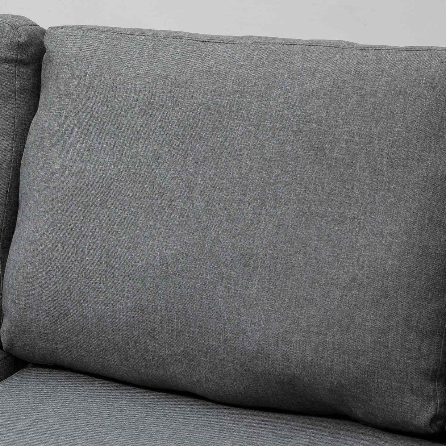 Corner sofa bed, Storage, L-Shape, Linen Touch, Light grey