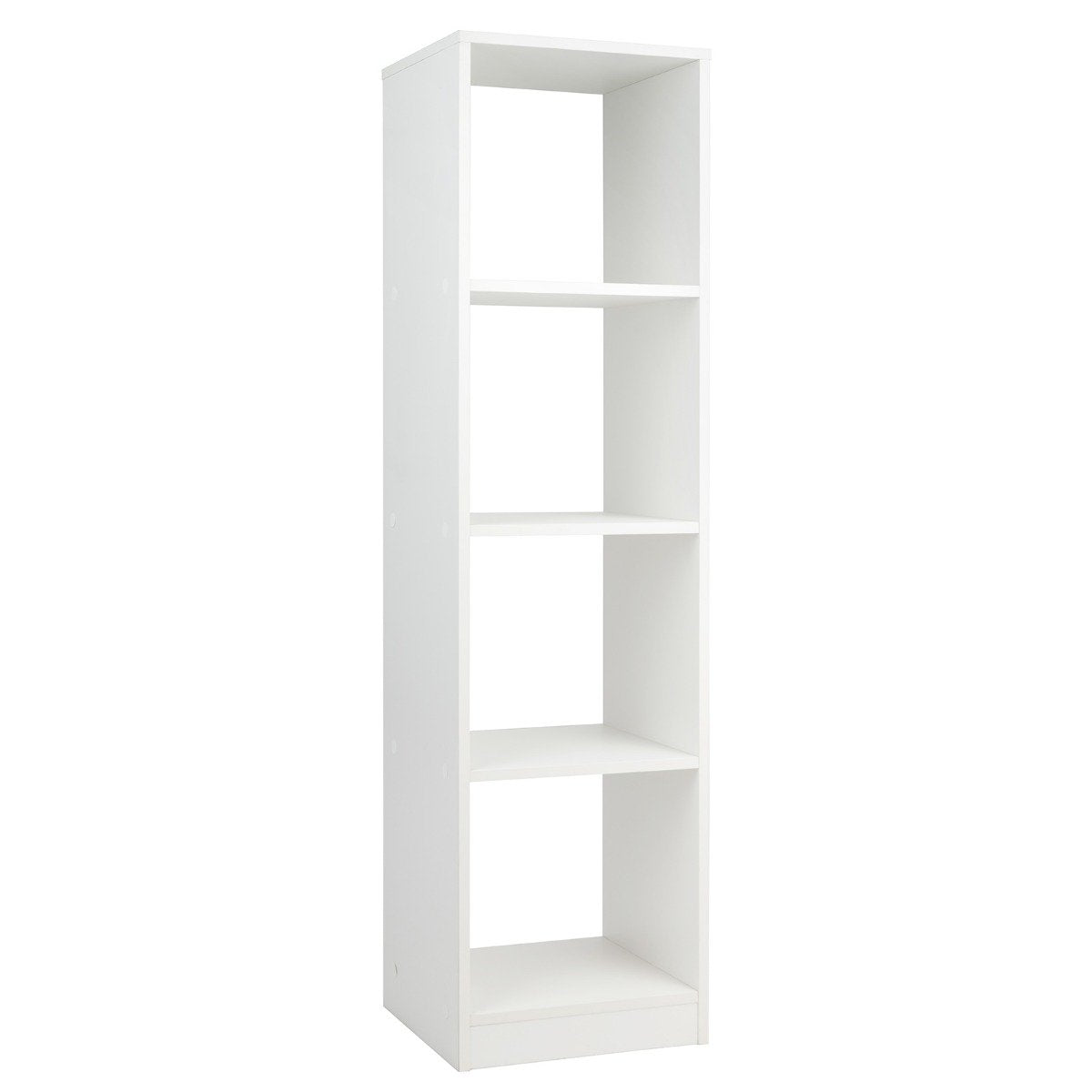 Corner shelf 142 cm Narrow bookcase 38 x 33 x 142 cm White