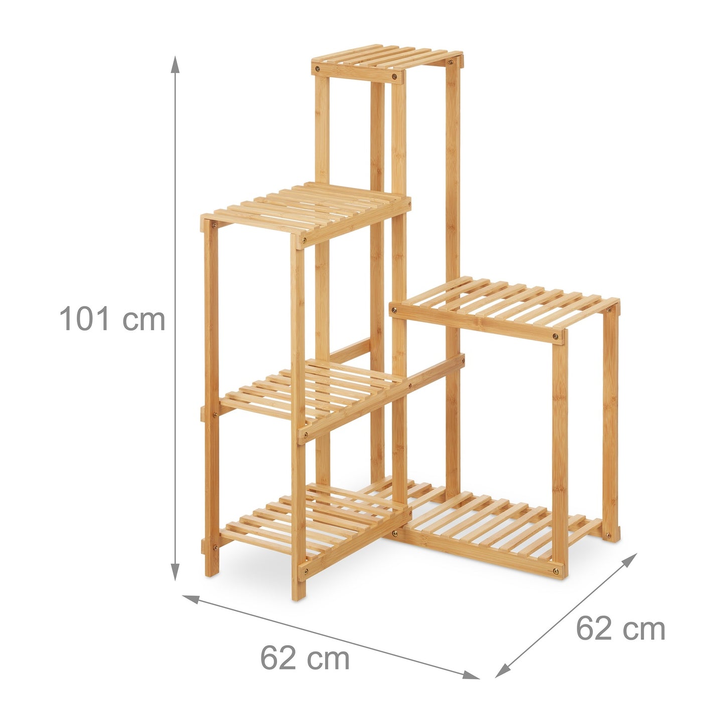 Corner shelf for plants Bamboo