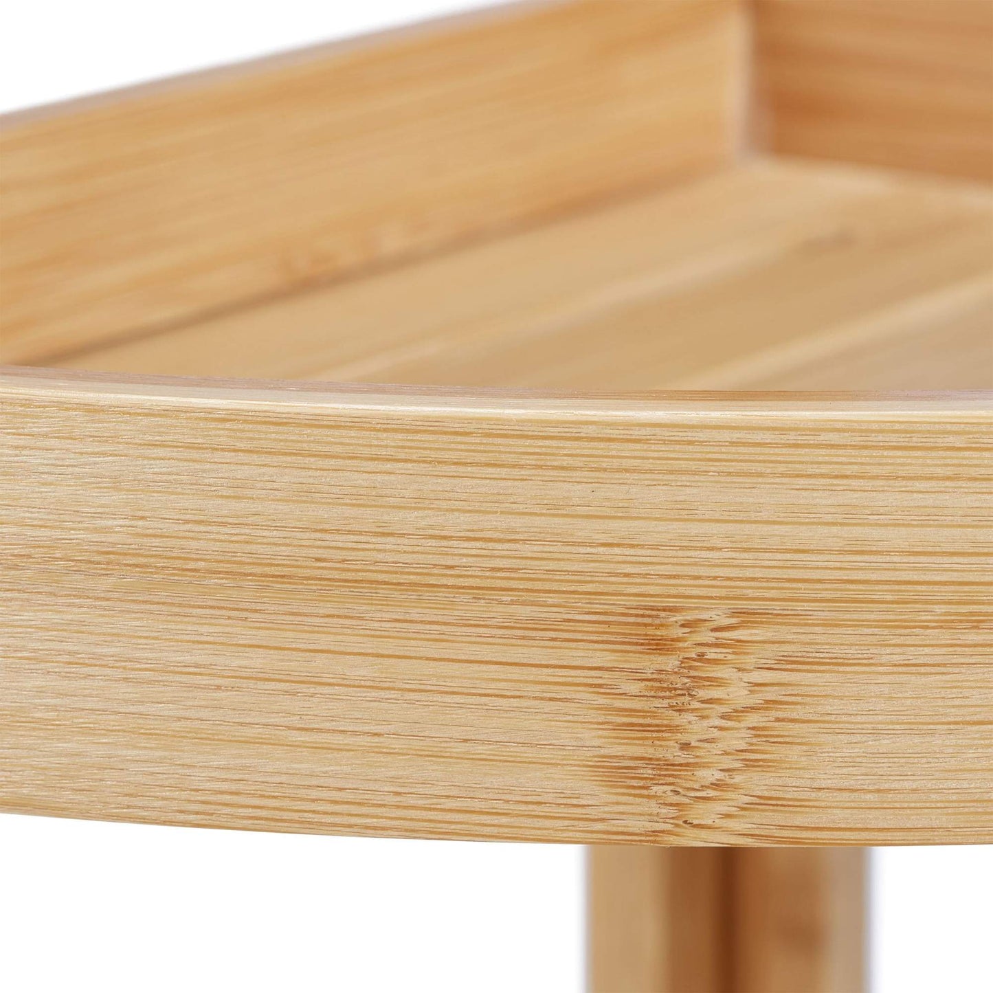 Corner shelf in bamboo with 3 shelves