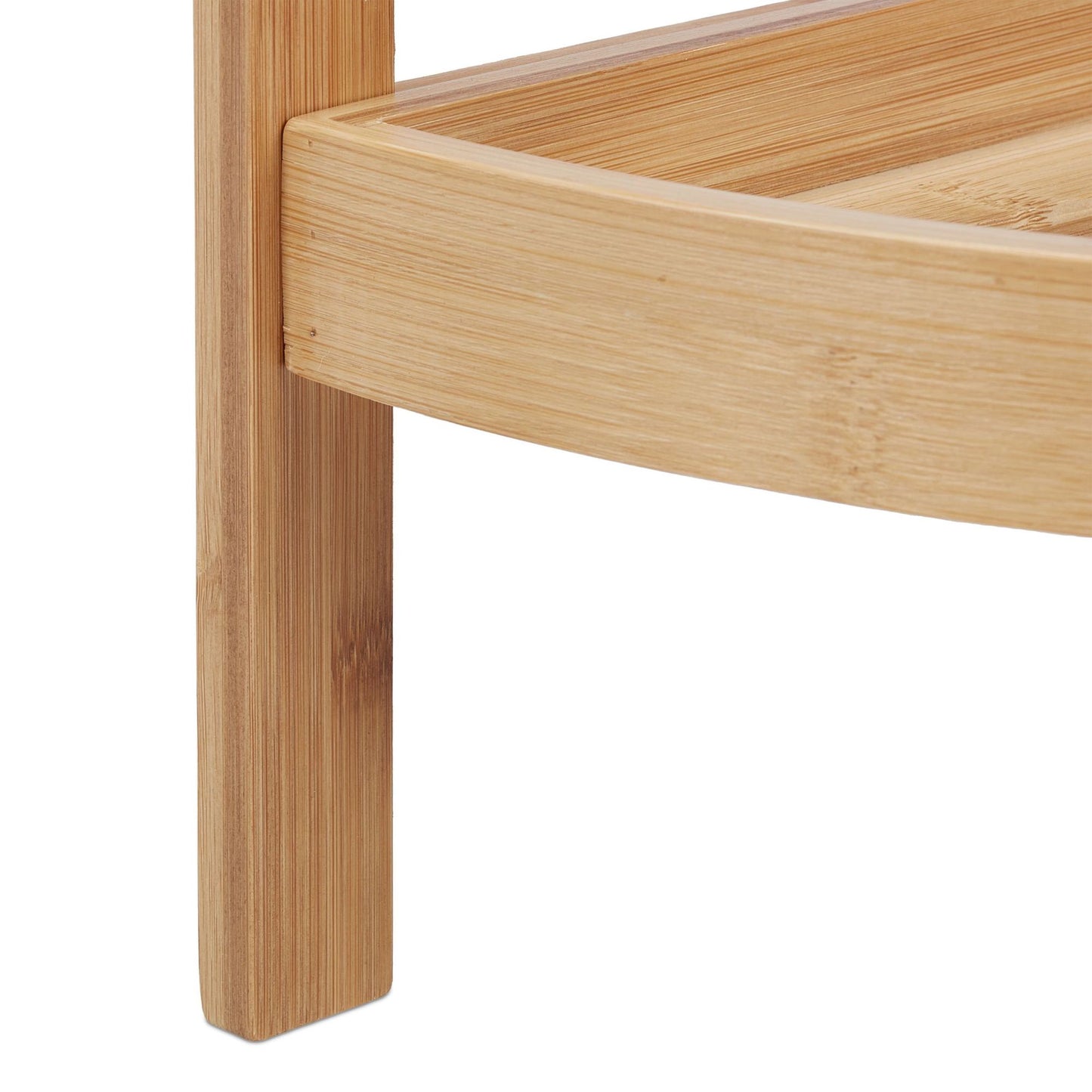 Corner shelf in bamboo with 3 shelves