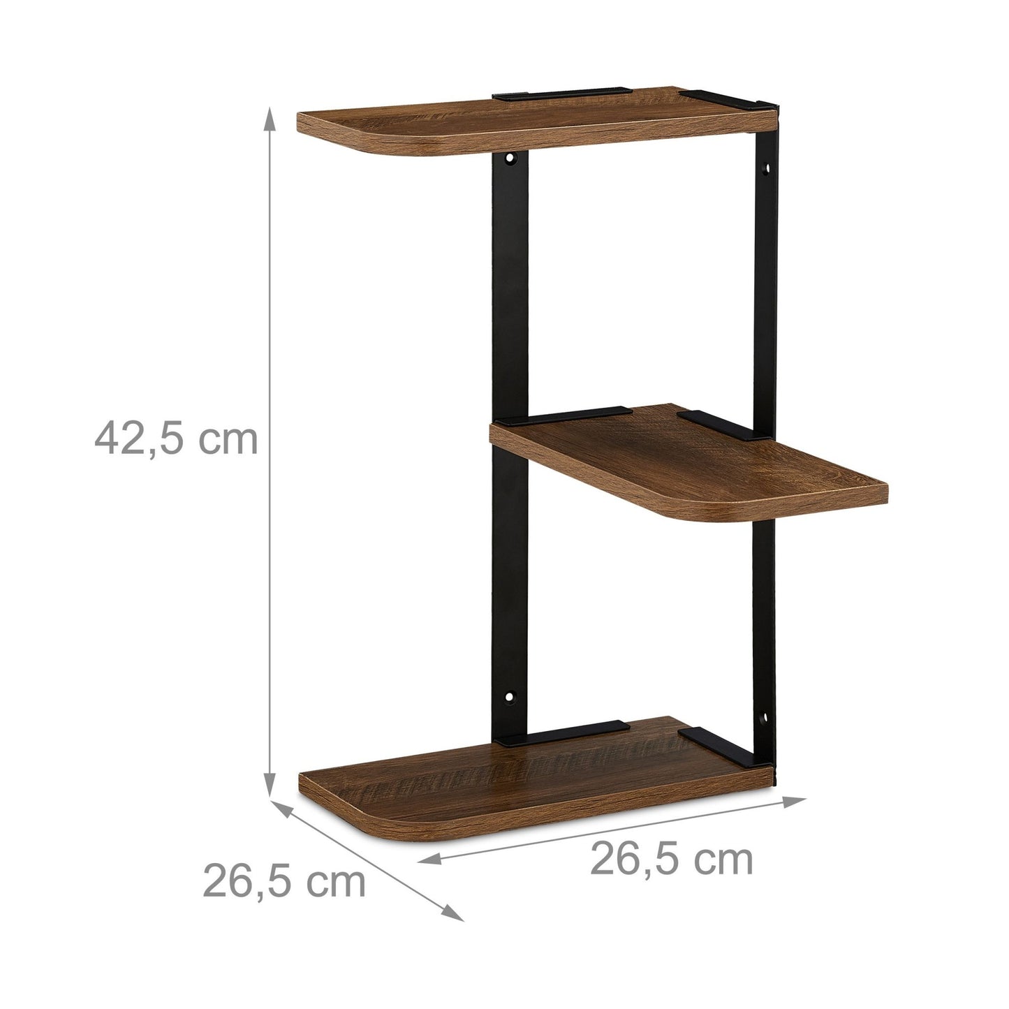 Corner shelf wall
