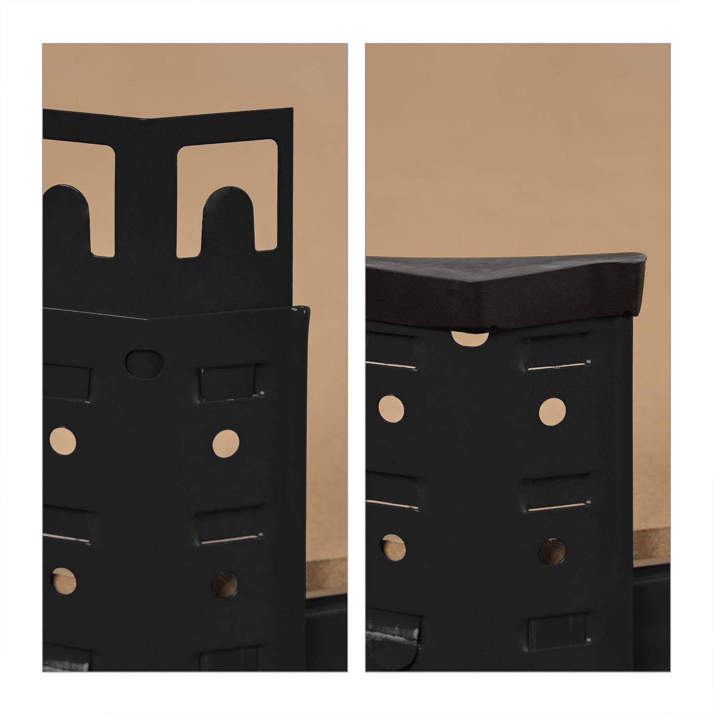 Corner shelf with 5 shelves black