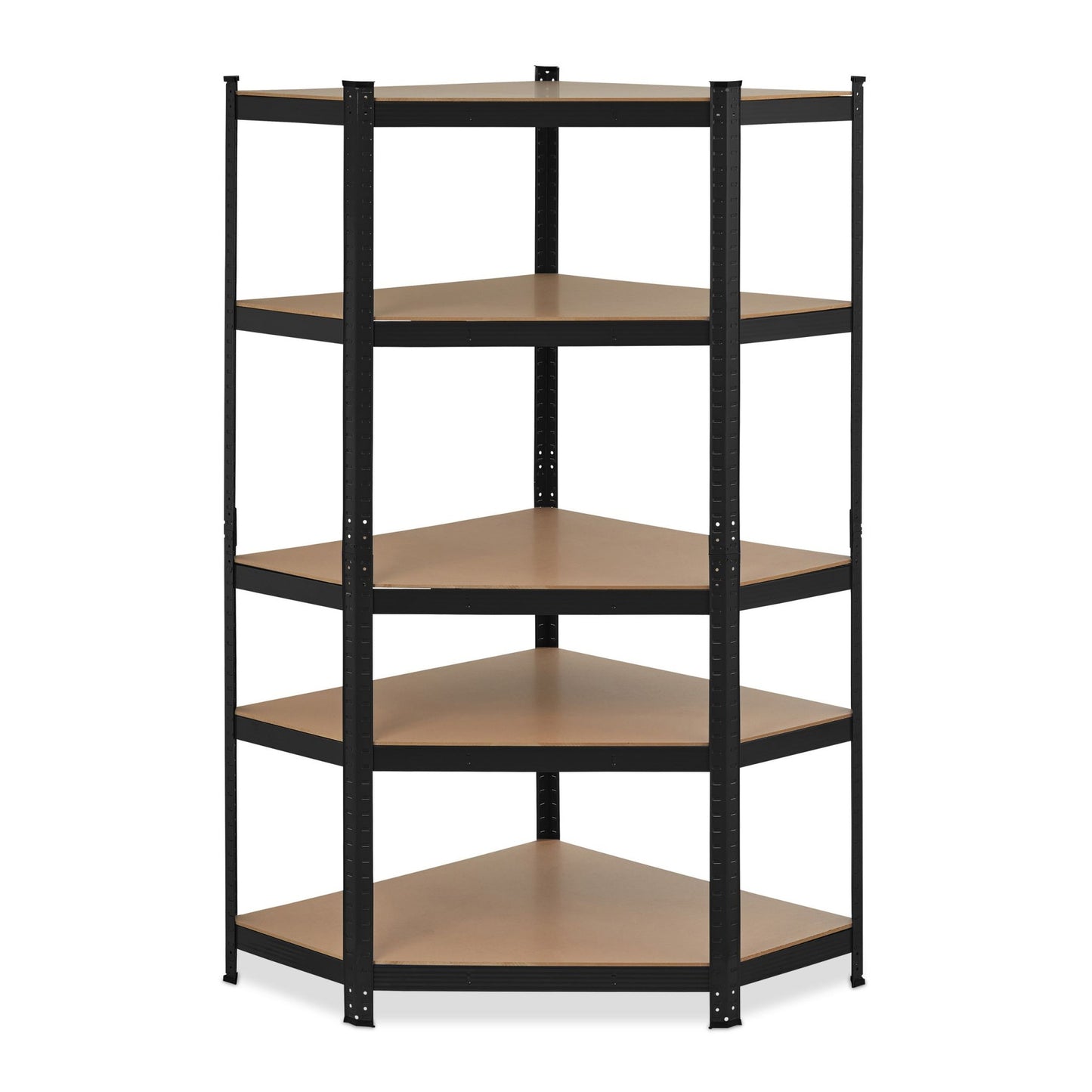 Corner shelf with 5 shelves black