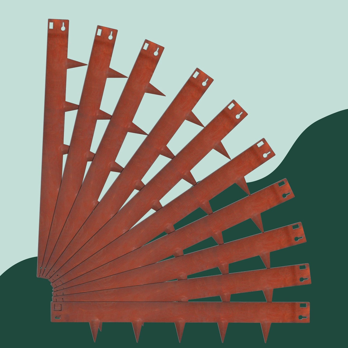 Corten Steel Lawn Edging – Flexible Garden Border