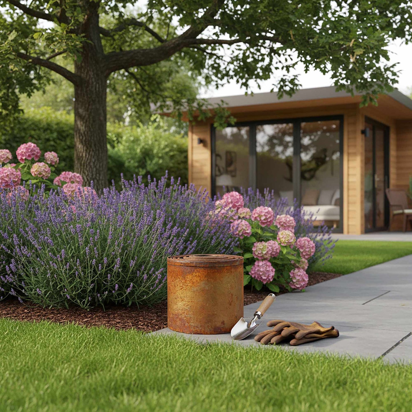 Corten Steel Lawn Edging – Flexible Garden Border