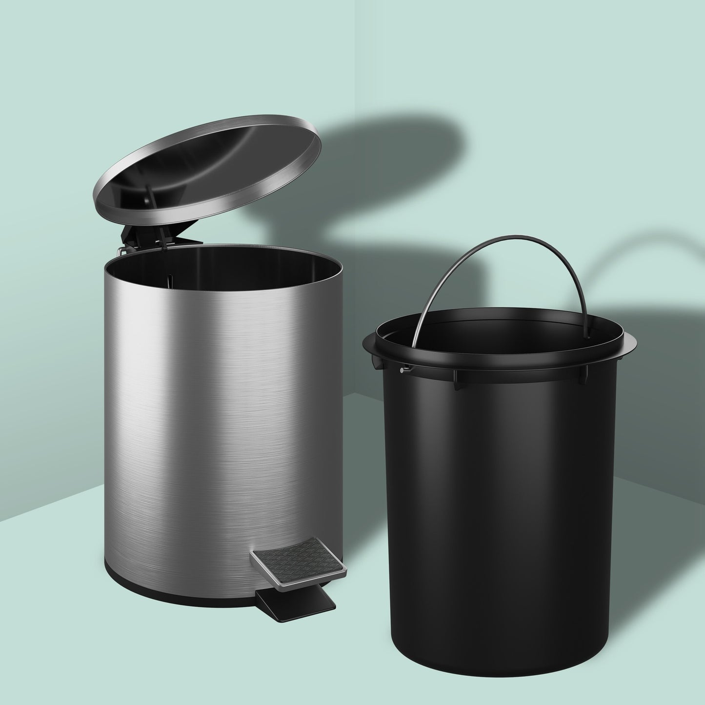 Cosmetic container in stainless steel 3 l