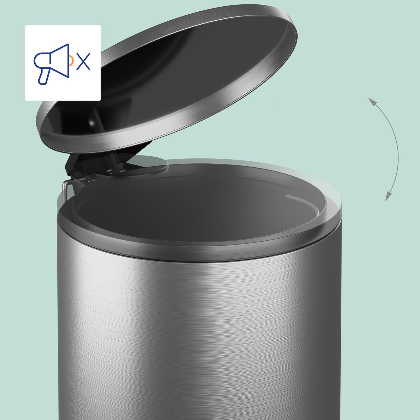 Cosmetic container in stainless steel 3 l