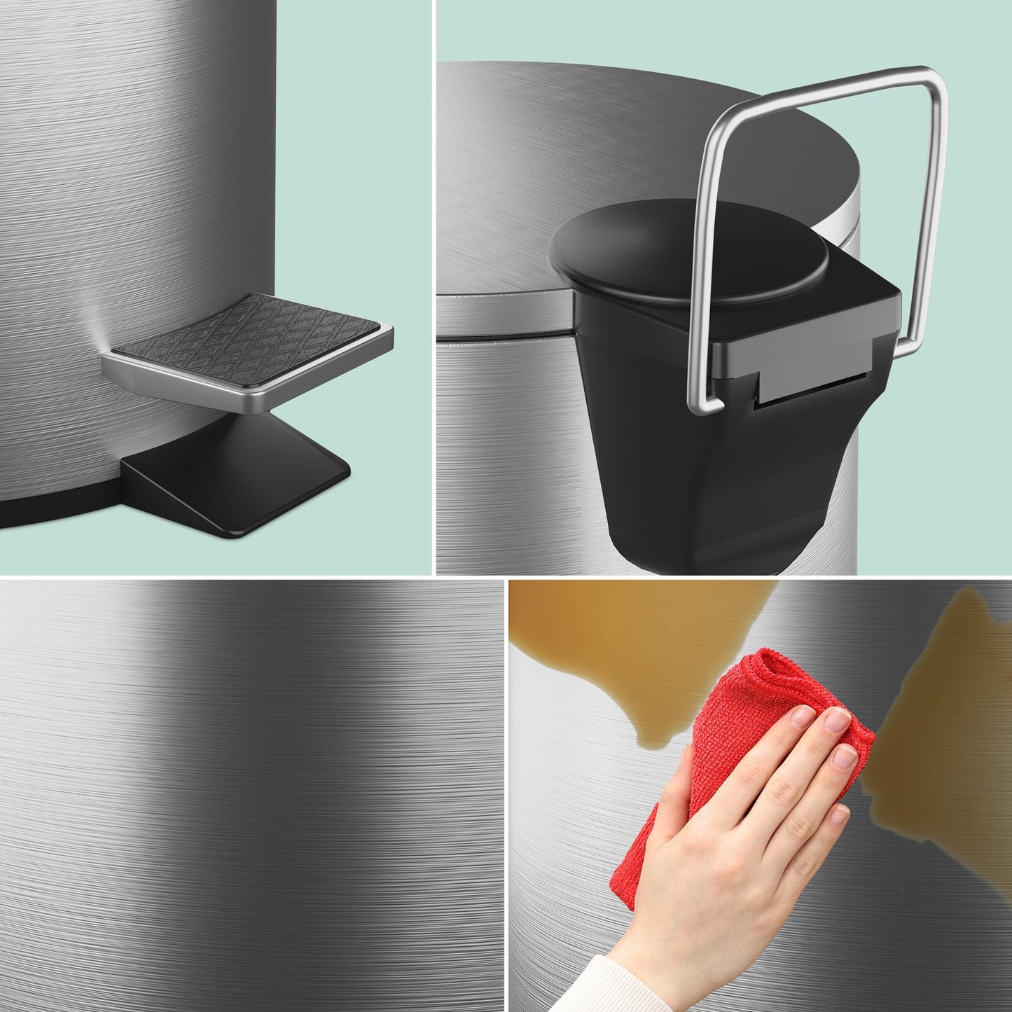 Cosmetic container in stainless steel 3 l