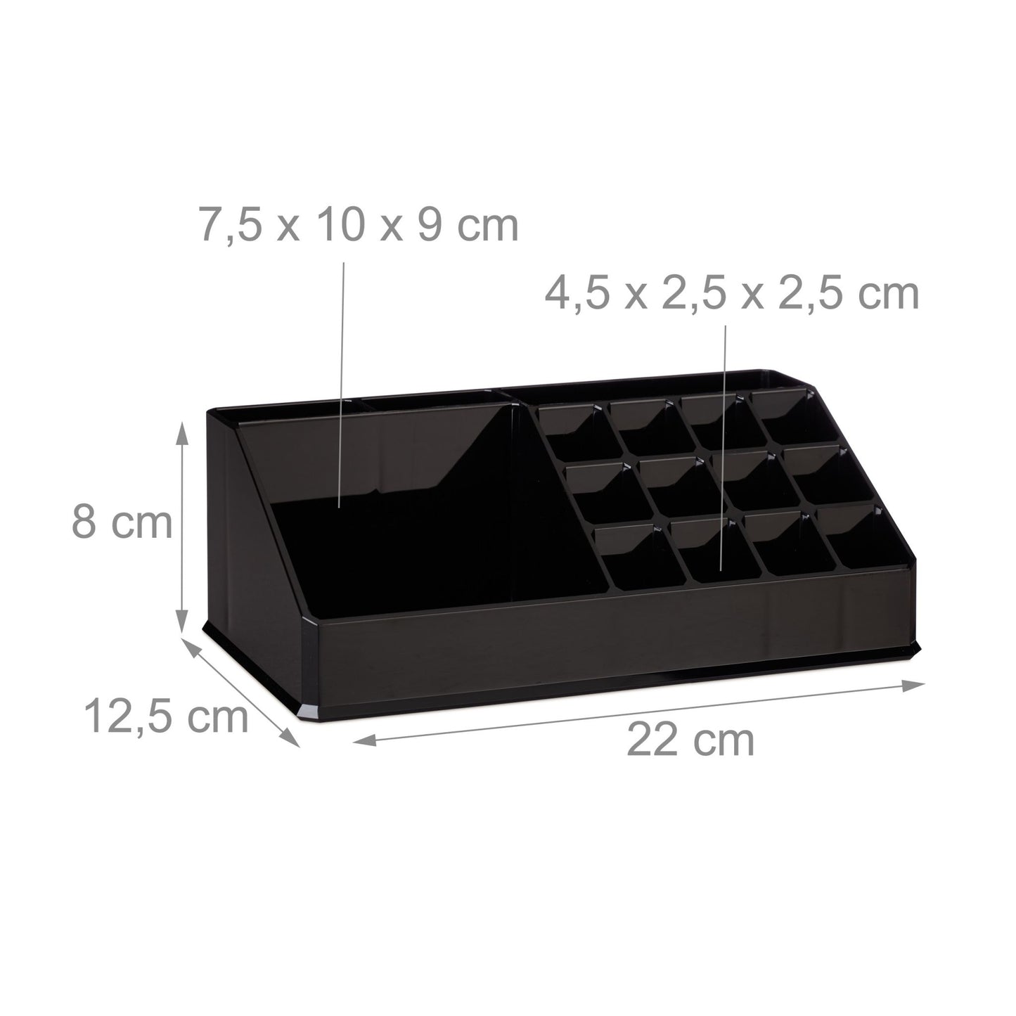 Cosmetic holder in acrylic