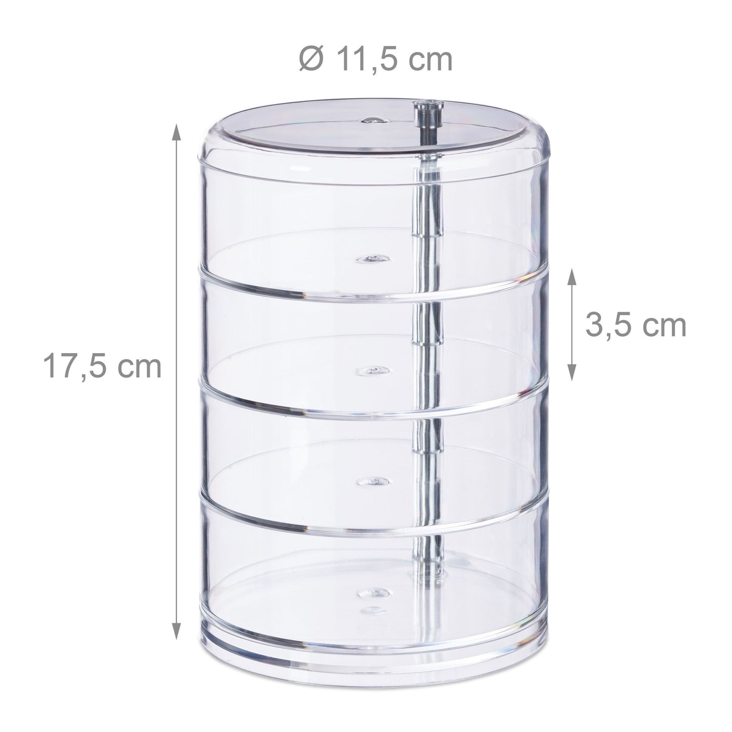 Cosmetic holder with rotating compartment