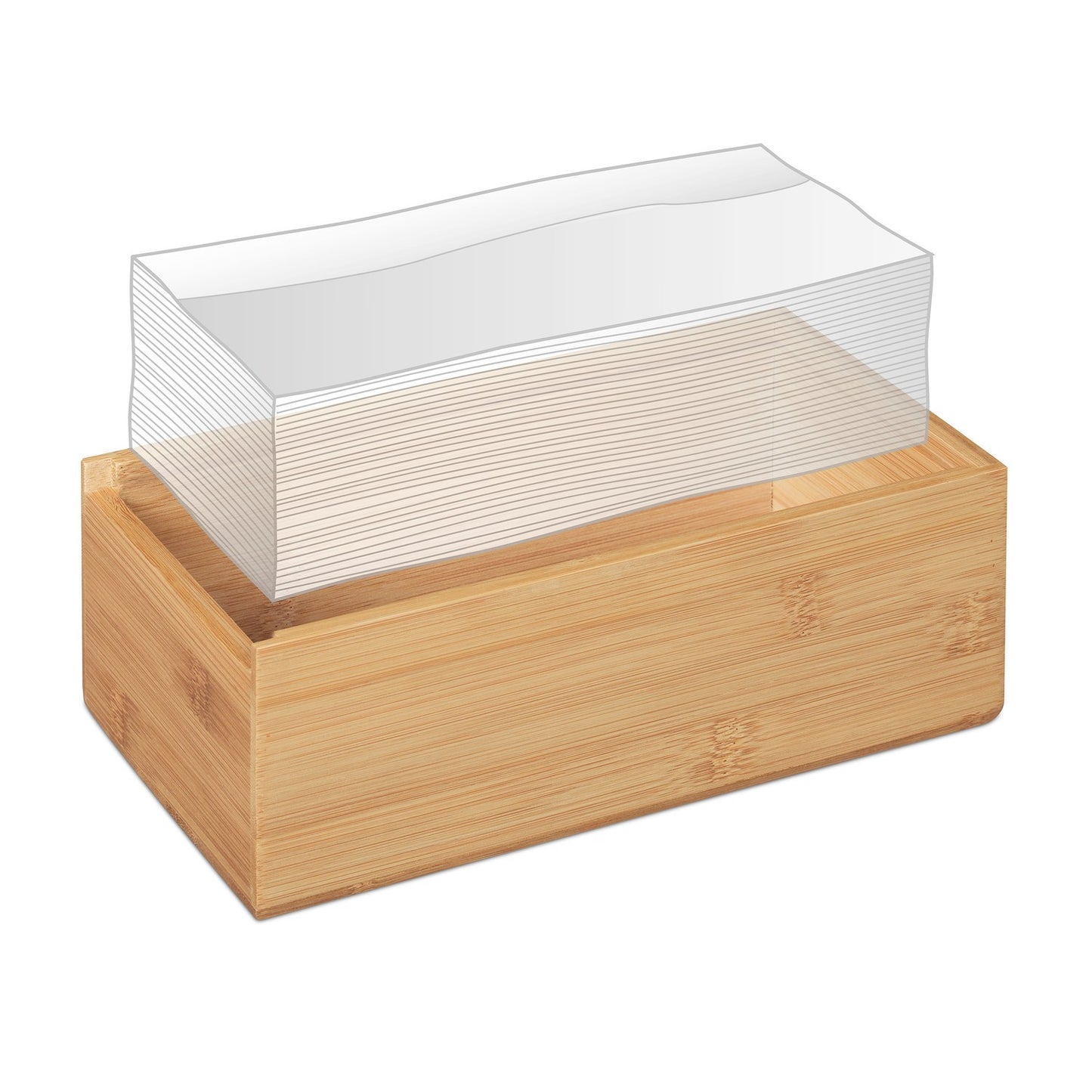 Cosmetic napkin box in bamboo