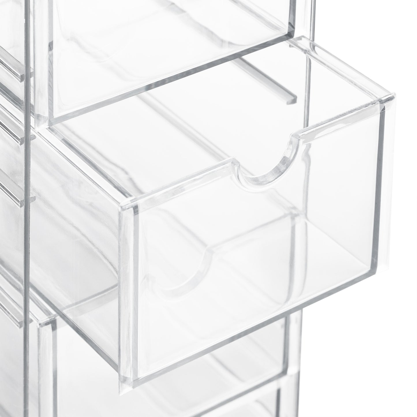 Cosmetics Organizer with 4 Drawers – Clear Plastic Storage