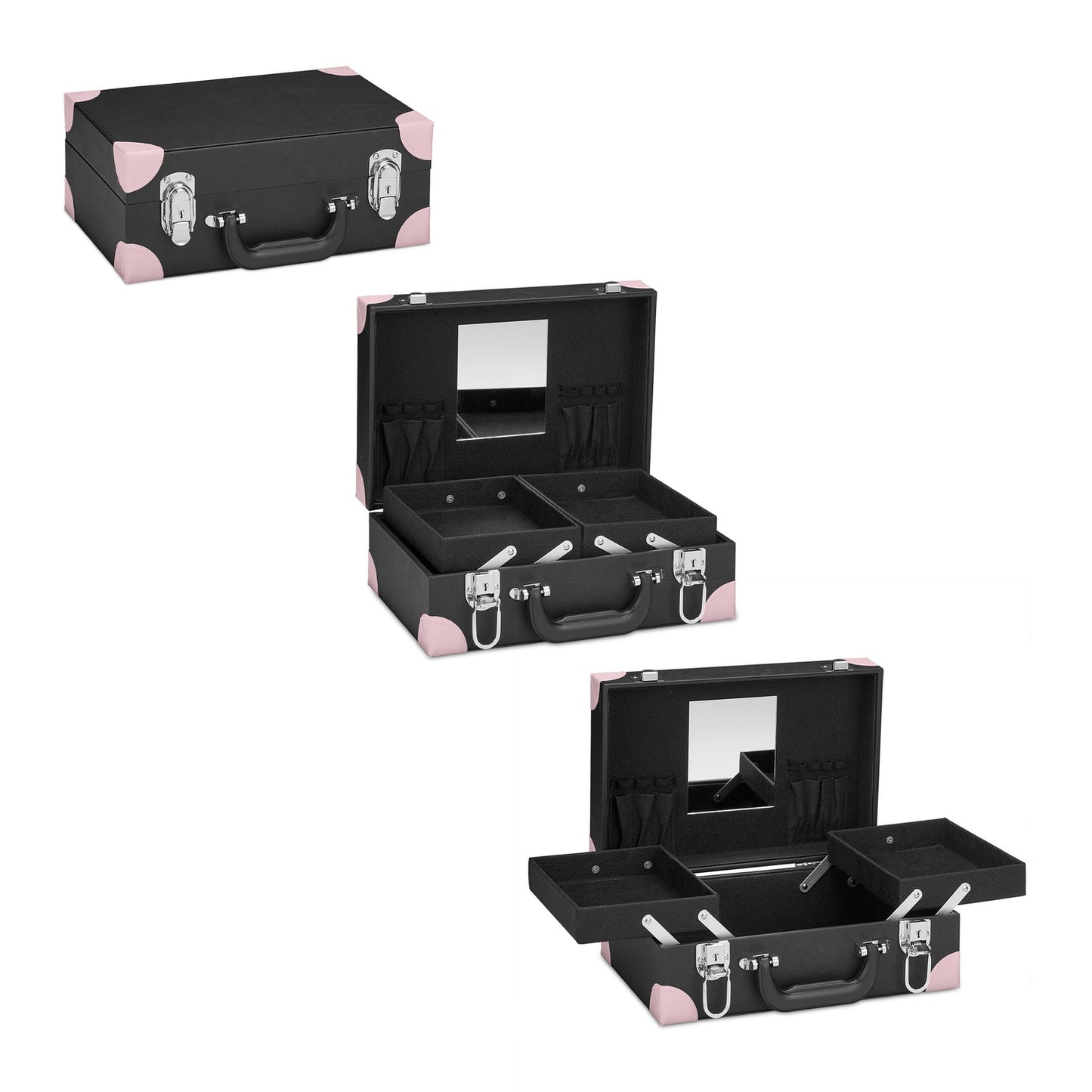 Cosmetics box with mirror