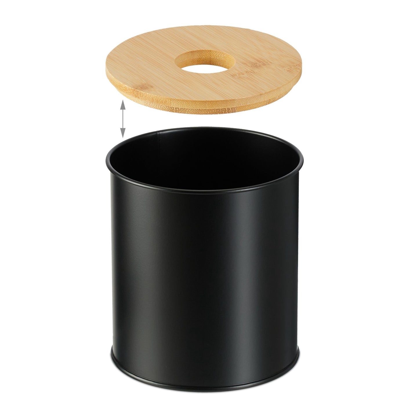 Cosmetics bucket 2 liters with bamboo lid