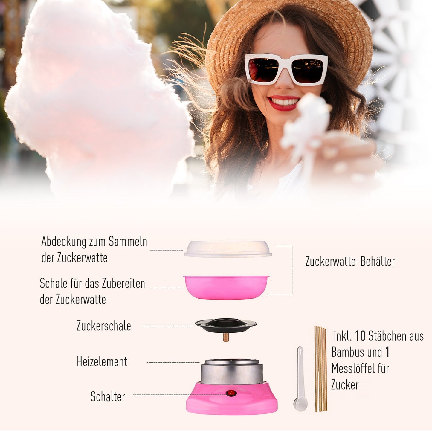Cotton candy machine - Pink Candy Floss Maker