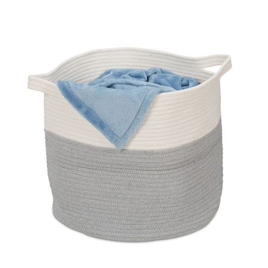 <p>Boho style cotton basket with handle offers both functionality and bohemian charm, perfect for organizing and decorating any room. Crafted from high-quality cotton, it's a durable, eco-friendly storage solution.</p>

<ul>
<li>Enhance your decor with a