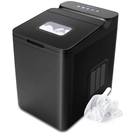 Counter ice machine ice cube machine table ice cube maker 22.5 x 32 x 32.5 cm black