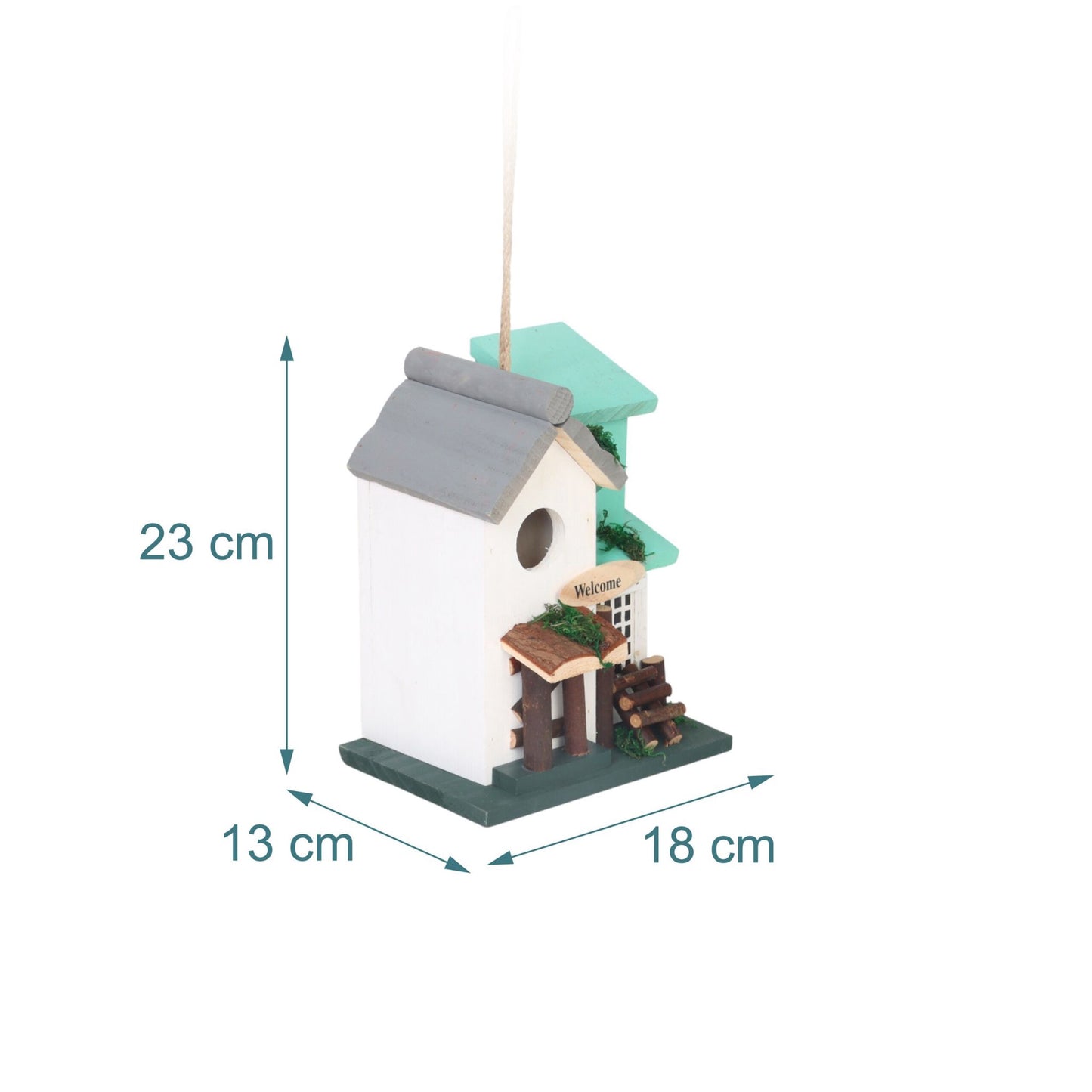 Country-Style Birdhouse, Weatherproof Pine