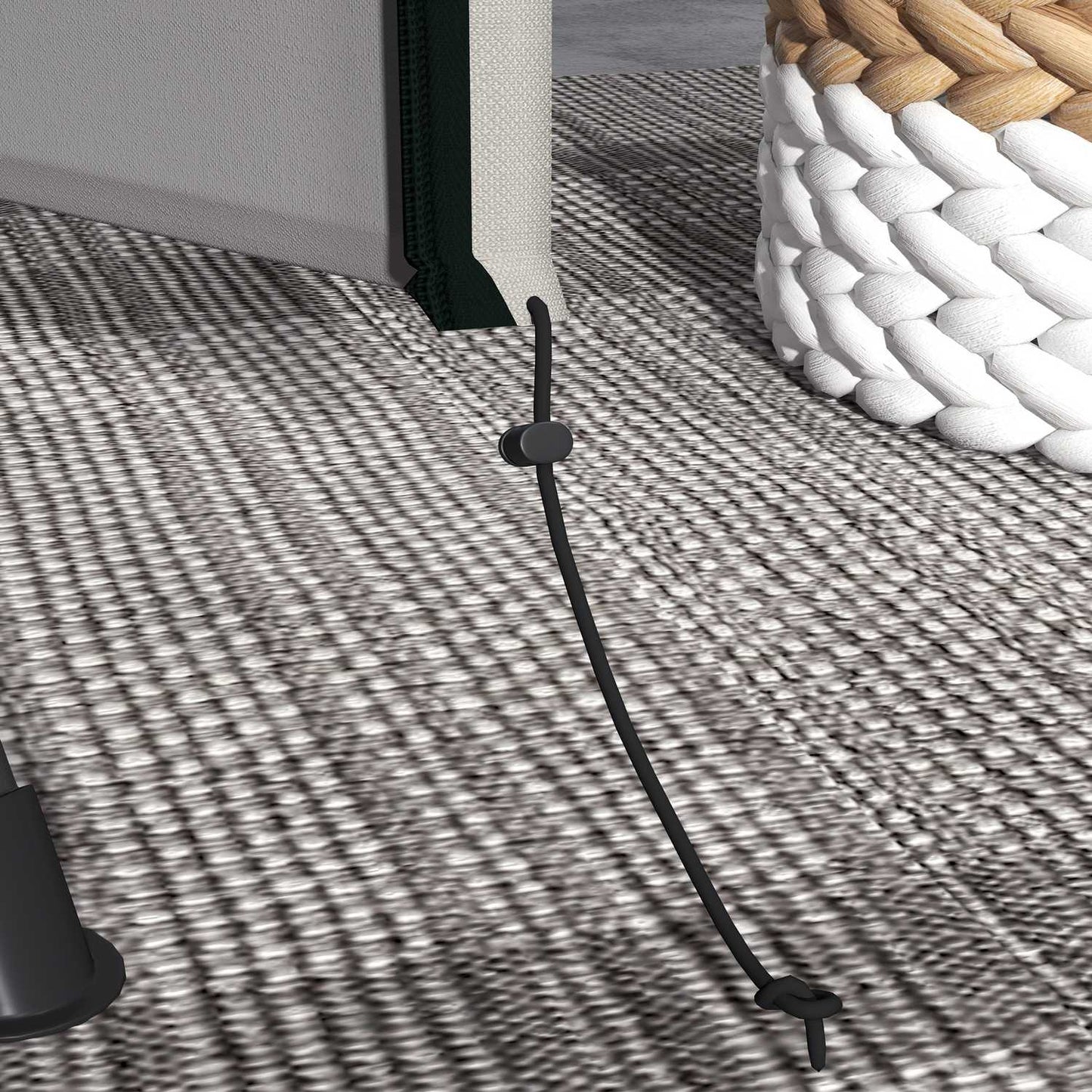 Waterproof garden swing with sun protection, Grey, 177x114x152 cm