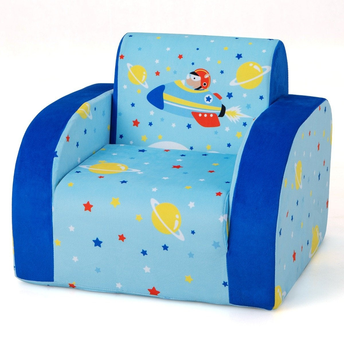 Cozy 3-in-1 convertible children's armchair children's folding sofa 92 x 47 x 29 cm blue
