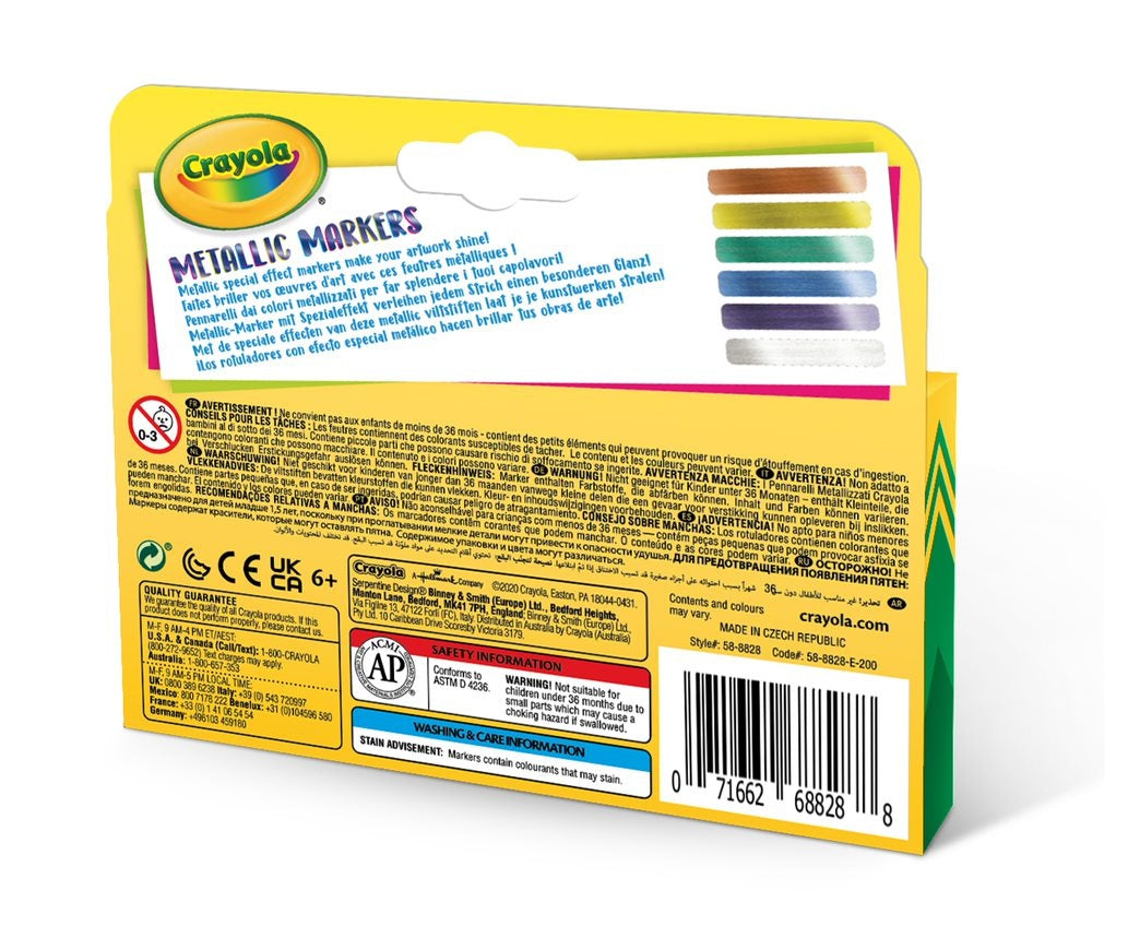 Crayola 6 Metallic Markers