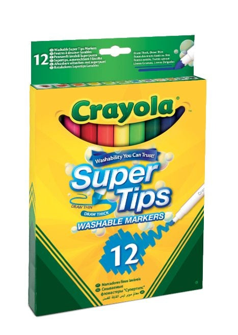 Crayola Bright Supertips Markers, 12 Pcs