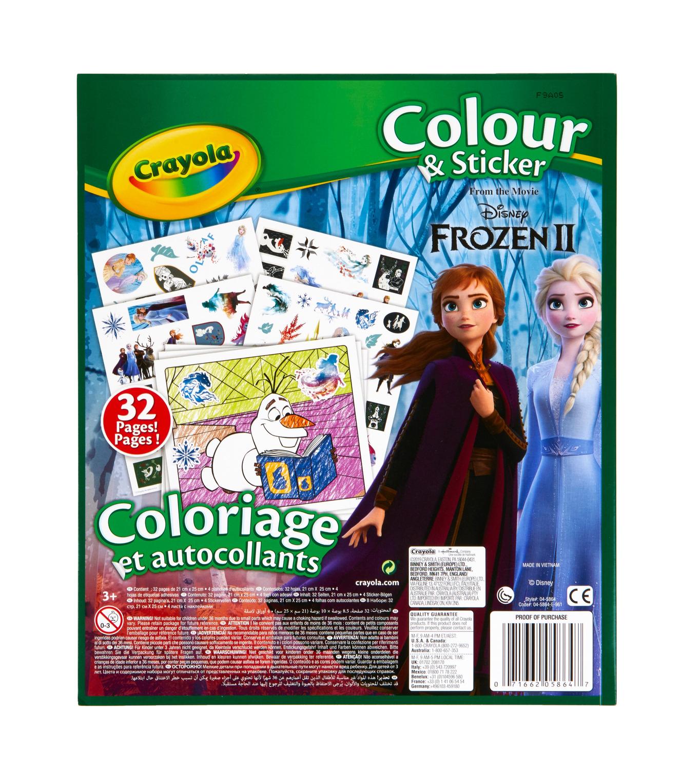Crayola Frozen Coloring & Stickering Book Frozen Ii (In English Lang.)
