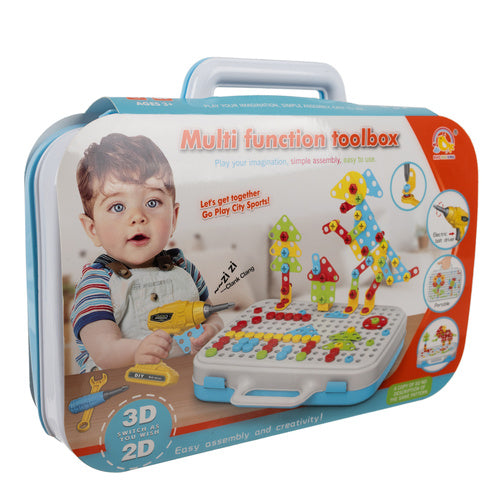 Creative Mosaic Toy Set with Screwdriver, 300 Pieces