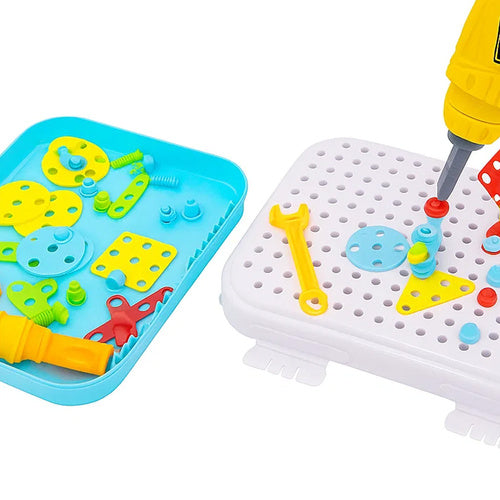 Creative Mosaic Toy Set with Screwdriver, 300 Pieces