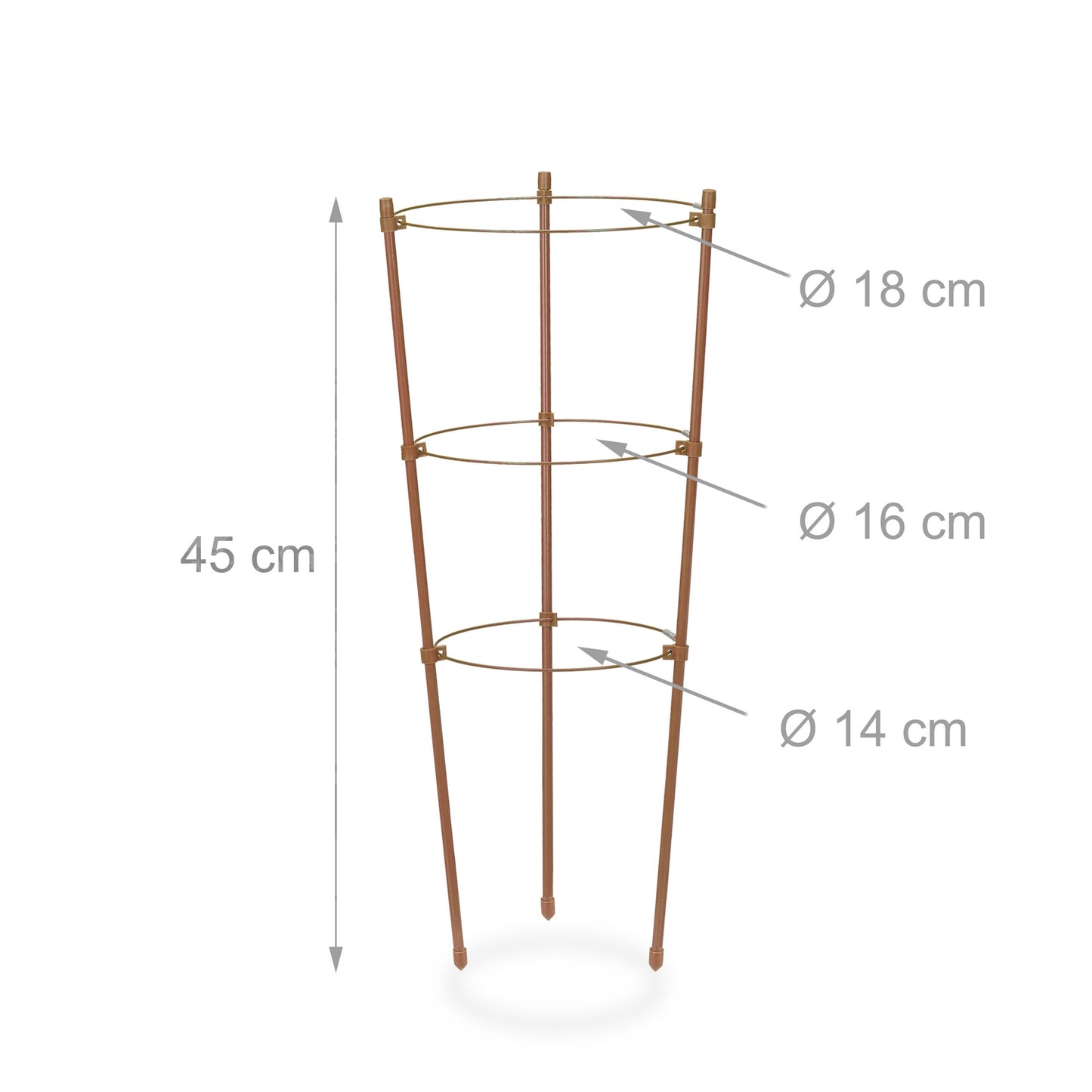 Creeper 45 cm Set of 4 brown