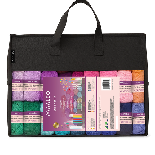 Crochet Kit, 113 Pieces, Includes Hooks and Accessories