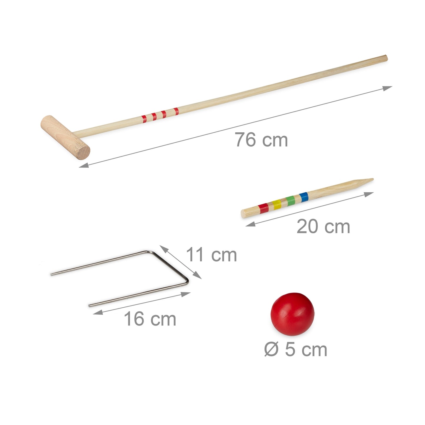 <p>Experience endless outdoor fun with this croquet set, perfect for family gatherings. Crafted from durable cherry wood, it ensures long-lasting play for both children and adults.</p>

<ul>
<li>Enjoy a complete croquet set for all ages, ideal for family