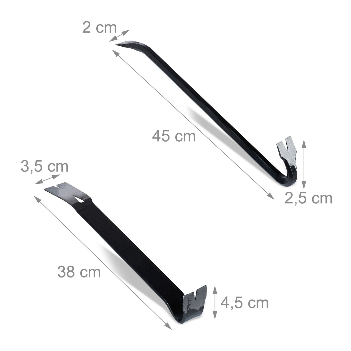 Crowbar Set – 2-Piece Hardened Steel for Demolition