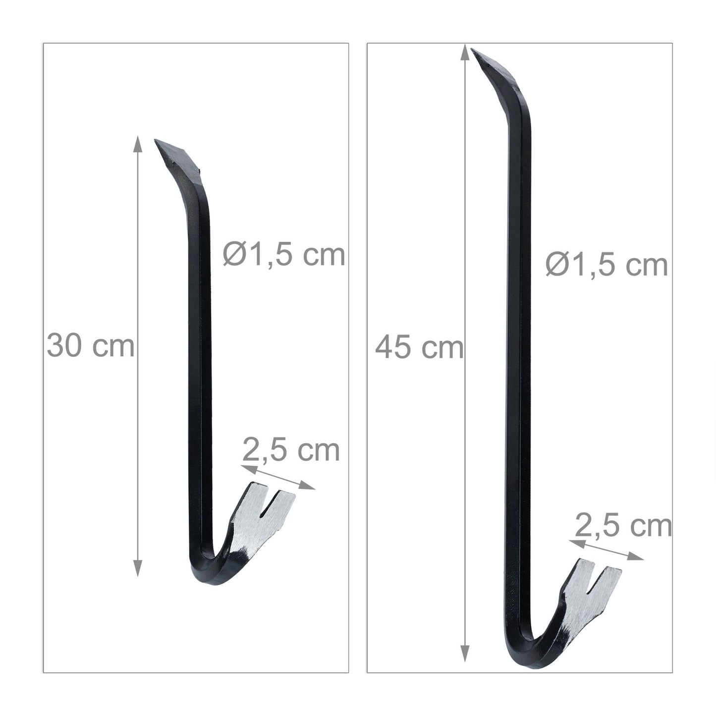 Crowbar set 5 parts