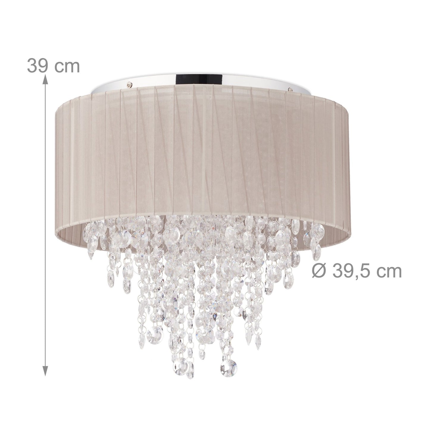 Crystal chandelier with lampshade