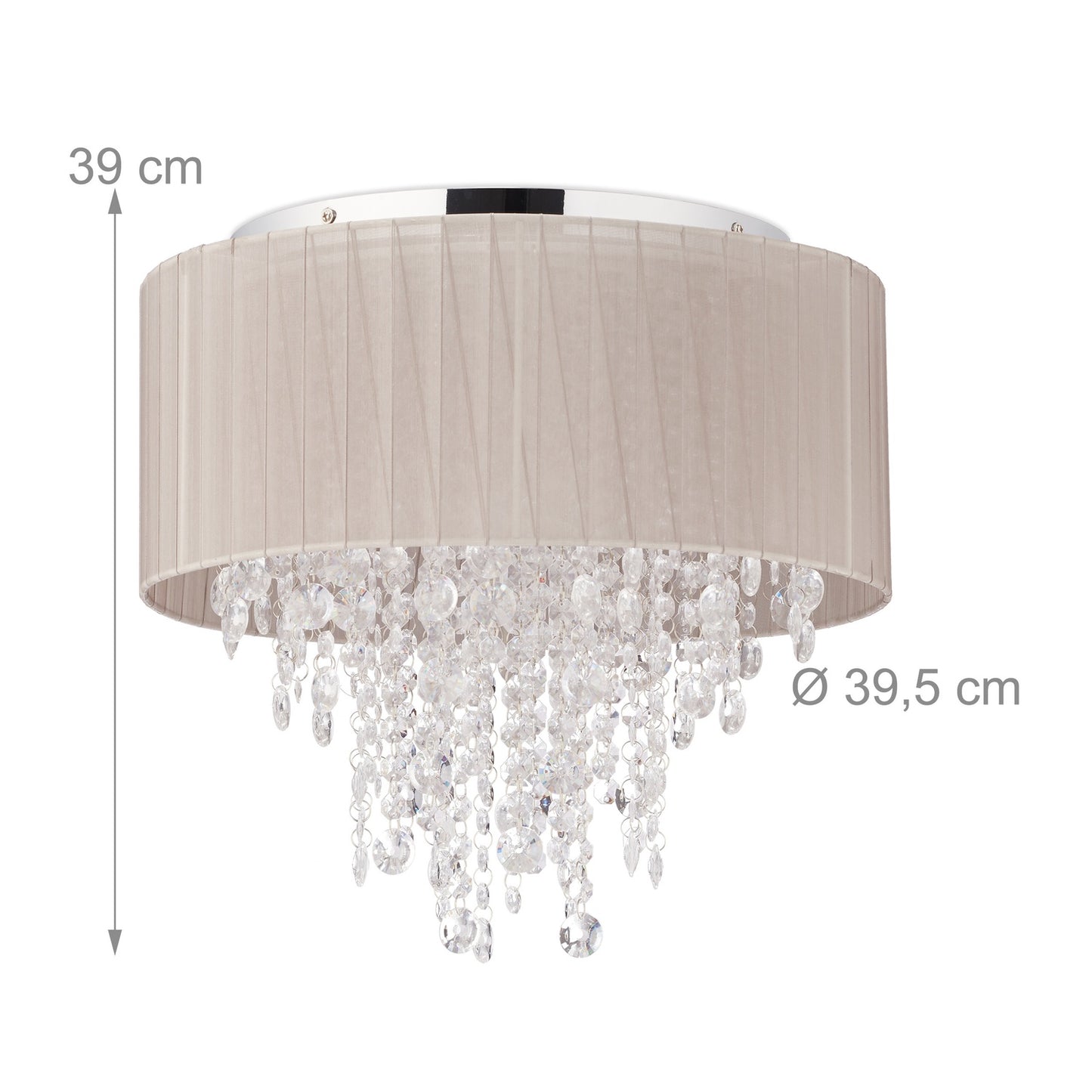 <p>Enhance your living space with this crystal chandelier, offering timeless elegance and soothing illumination. Designed in a classic turn-of-the-century style, it complements diverse interior aesthetics.</p>

<ul>
<li>Illuminate with raindrop-like cryst