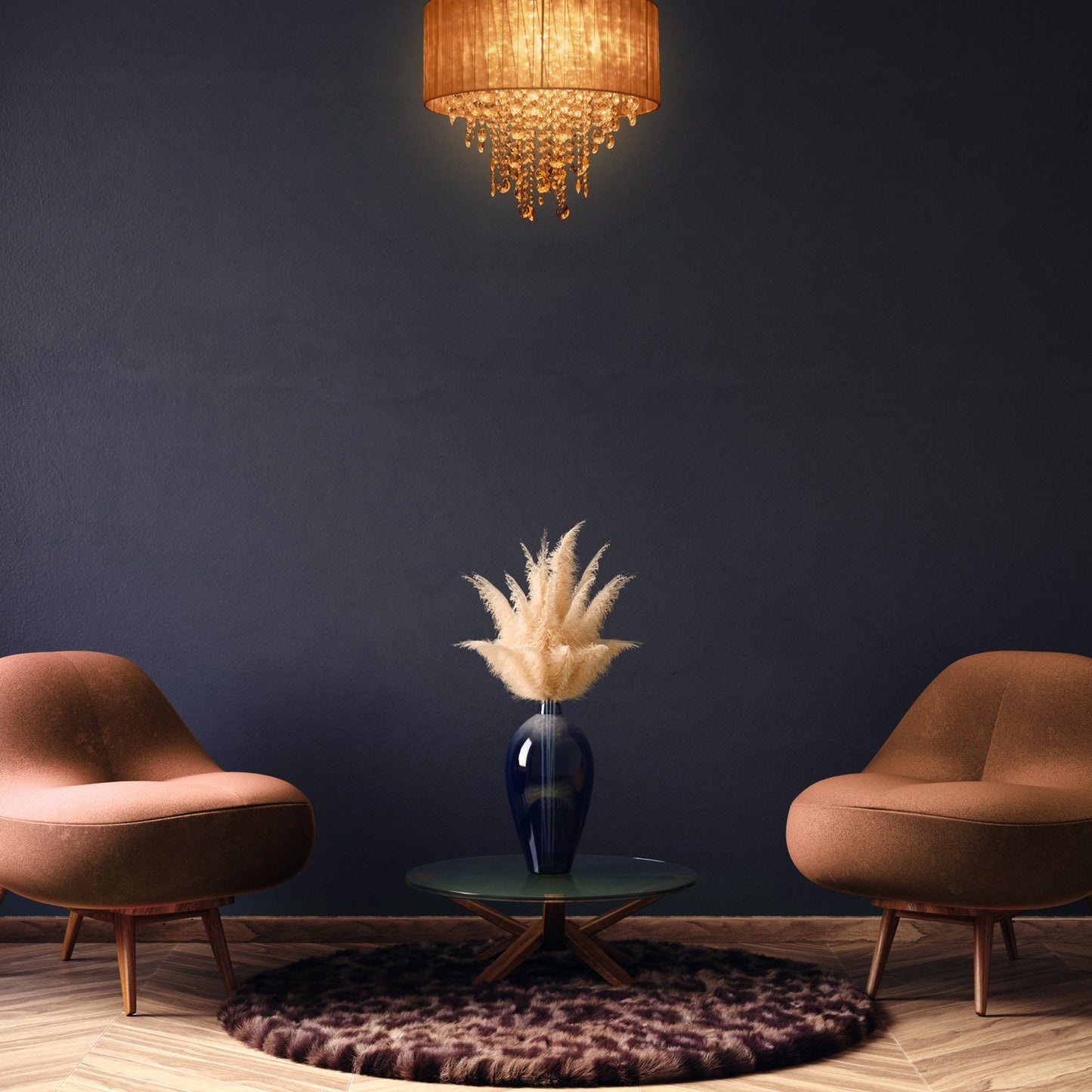 <p>Enhance your living space with this crystal chandelier, offering timeless elegance and soothing illumination. Designed in a classic turn-of-the-century style, it complements diverse interior aesthetics.</p>

<ul>
<li>Illuminate with raindrop-like cryst