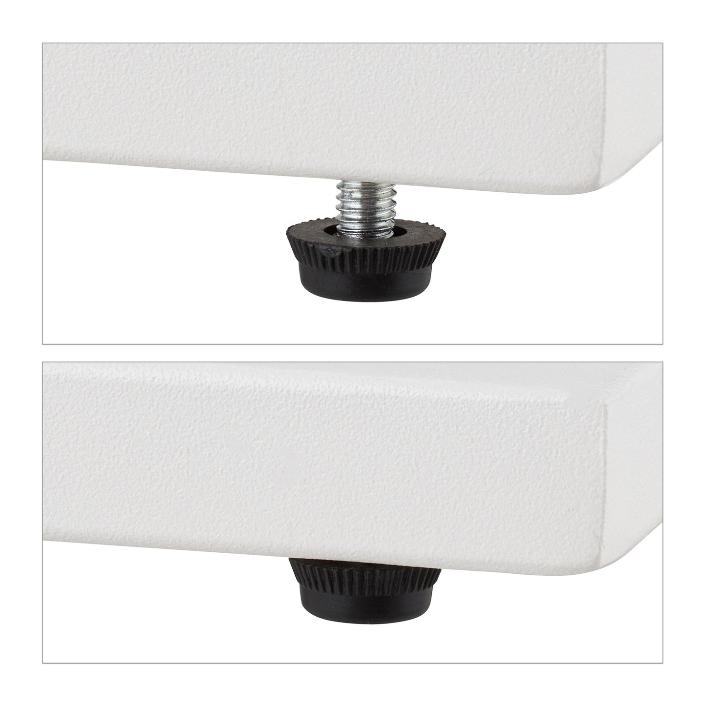 C-shaped side table in white