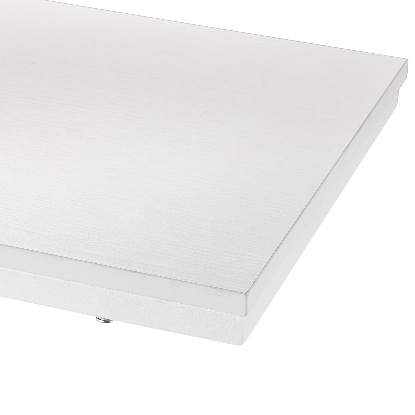 C-shaped side table in white