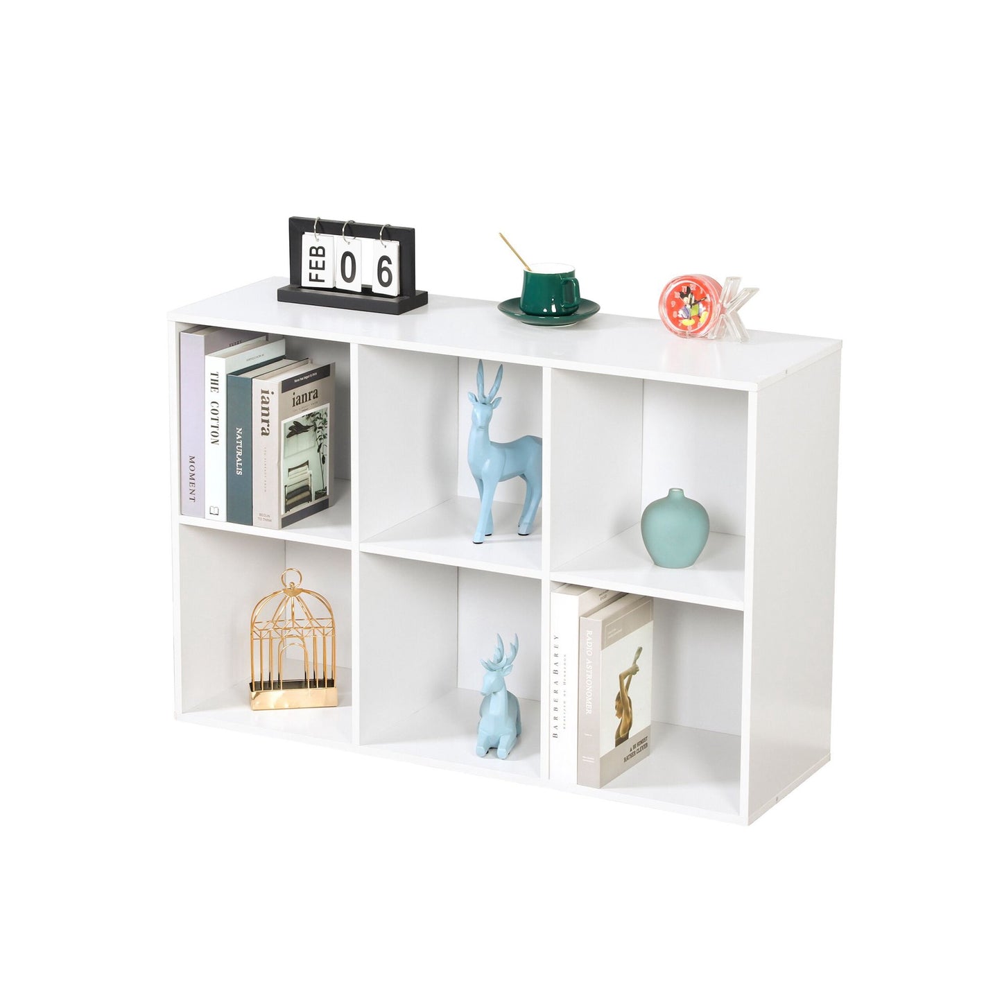 Cube Bookcase – Freestanding Shelf with Open Compartments